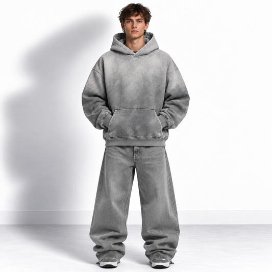 Heavyweight Sunfade Oversized Hoodie FOCUS