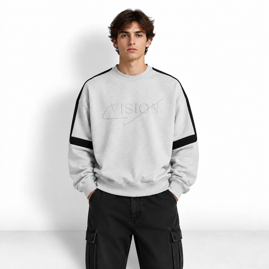 Oversized Sweatshirt with Stripes VISION