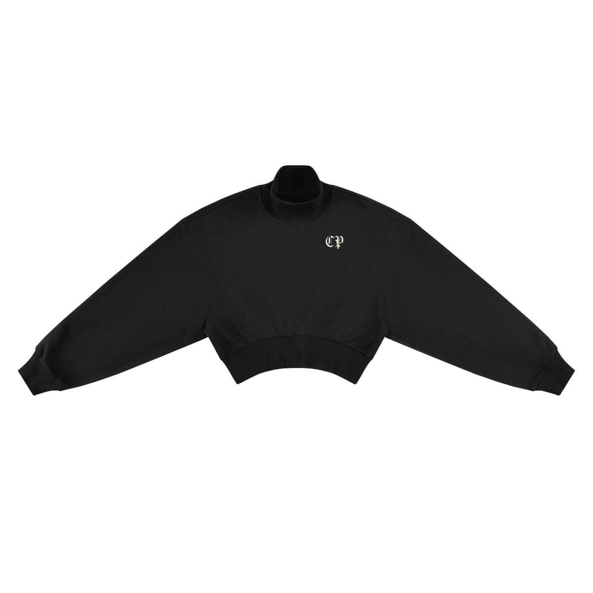 Women's Crop Mock Neck Sweatshirt