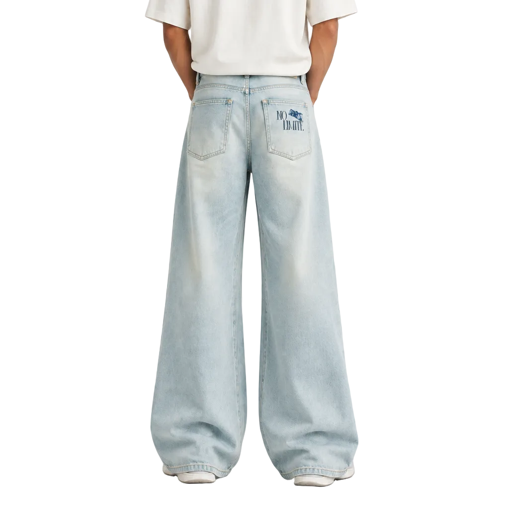 Wash Wide Leg Jeans